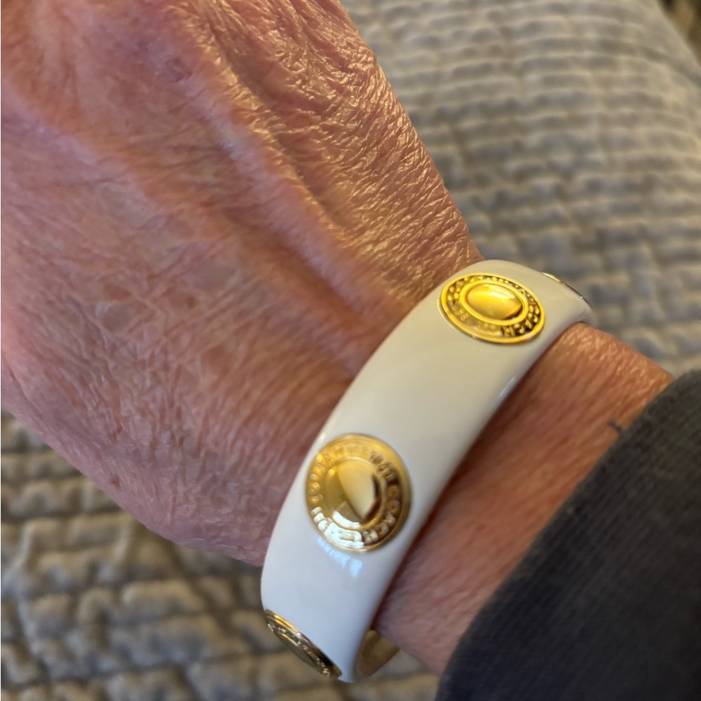Coach White and Gold Bangle - Picture 6 of 7
